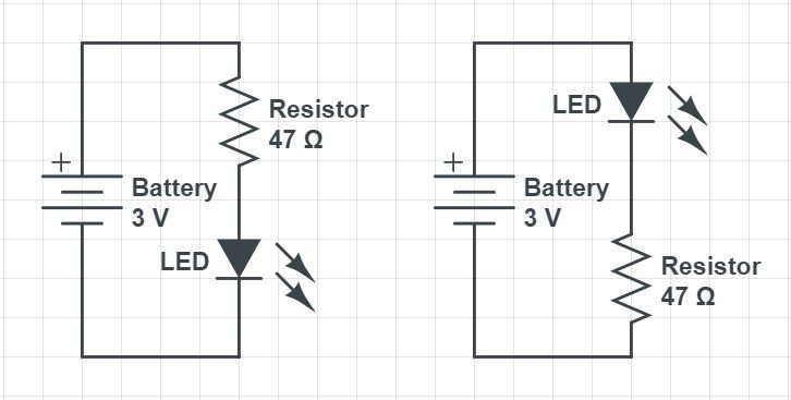 How to operate single LED with 3V battery